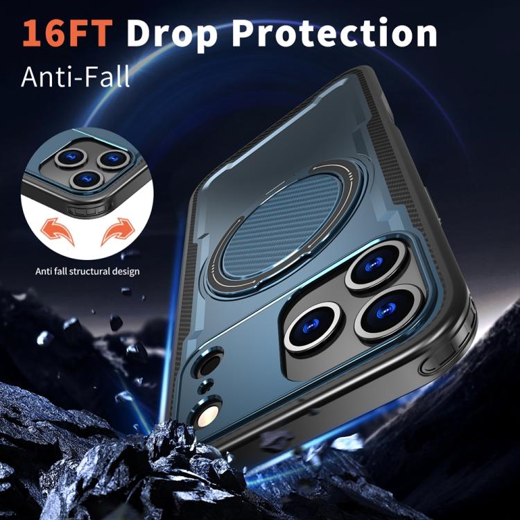 For iPhone 17 Pro Metal 360 Degree Rotation Holder MagSafe Phone Case