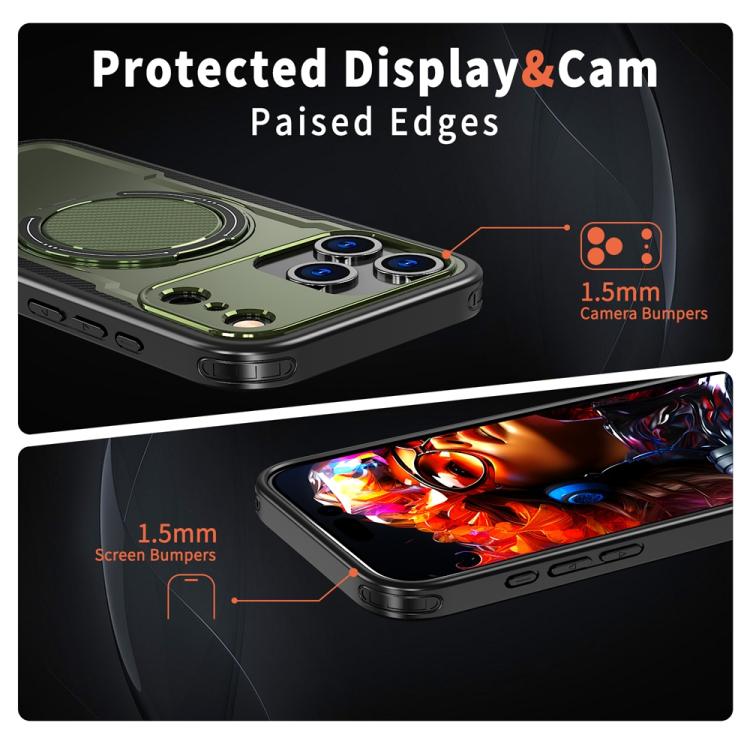 For iPhone 17 Pro Metal 360 Degree Rotation Holder MagSafe Phone Case
