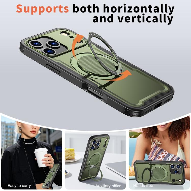 For iPhone 17 Pro Metal 360 Degree Rotation Holder MagSafe Phone Case