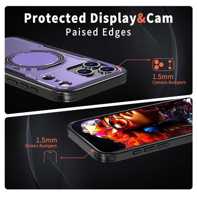For iPhone 17 Pro Metal 360 Degree Rotation Holder MagSafe Phone Case