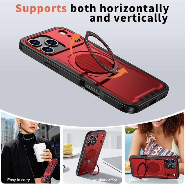 For iPhone 17 Pro Max Metal 360 Degree Rotation Holder MagSafe Phone Case