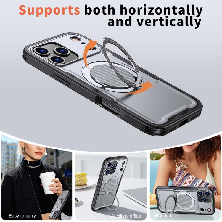 For iPhone 17 Pro Max Metal 360 Degree Rotation Holder MagSafe Phone Case