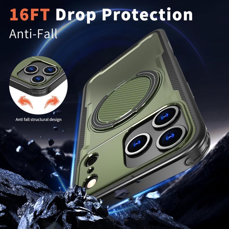 For iPhone 17 Pro Max Metal 360 Degree Rotation Holder MagSafe Phone Case