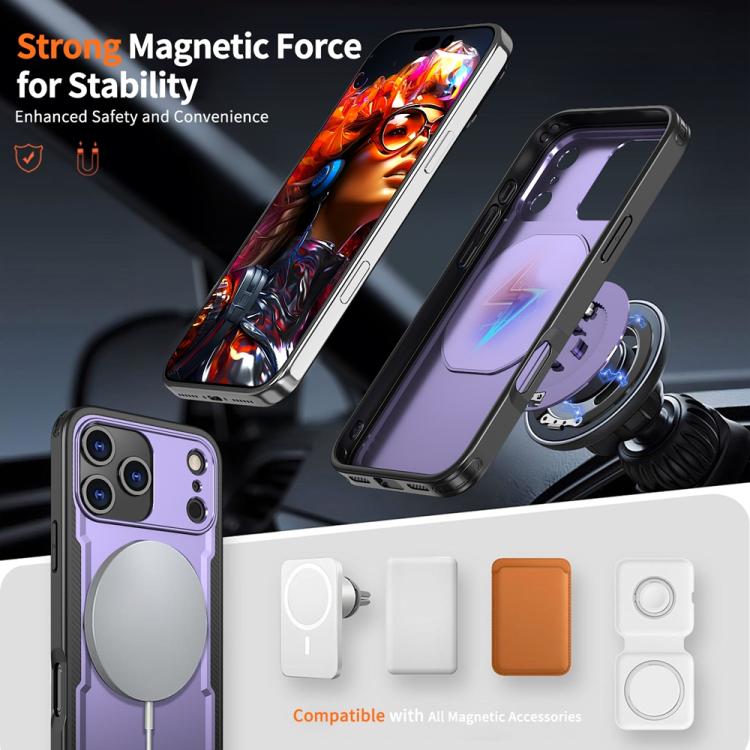For iPhone 17 Pro Max Metal 360 Degree Rotation Holder MagSafe Phone Case