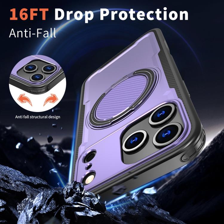 For iPhone 17 Pro Max Metal 360 Degree Rotation Holder MagSafe Phone Case