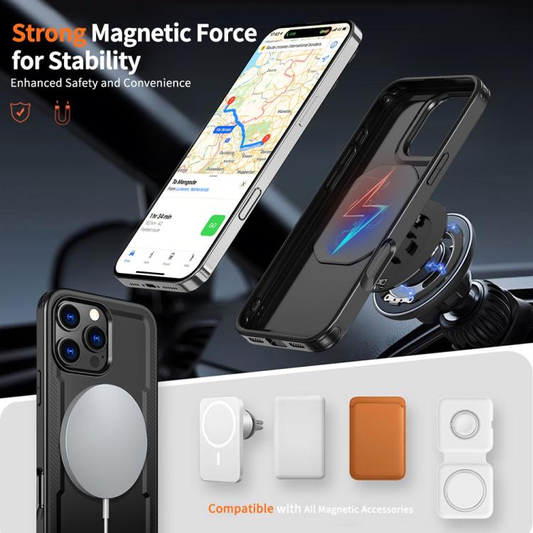 For iPhone 16 Pro Metal 360 Degree Rotation Holder MagSafe Phone Case