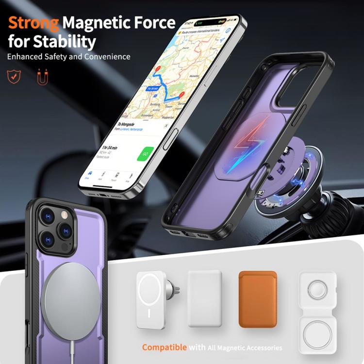 For iPhone 16 Pro Metal 360 Degree Rotation Holder MagSafe Phone Case