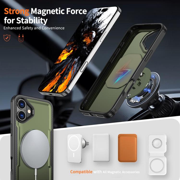 For iPhone 16 Plus Metal 360 Degree Rotation Holder MagSafe Phone Case