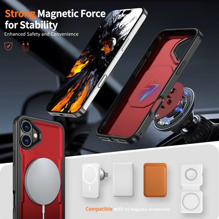 For iPhone 16 Metal 360 Degree Rotation Holder MagSafe Phone Case