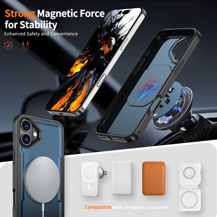 For iPhone 16 Metal 360 Degree Rotation Holder MagSafe Phone Case