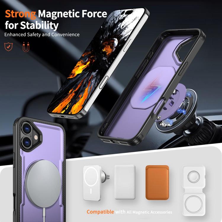 For iPhone 16 Metal 360 Degree Rotation Holder MagSafe Phone Case