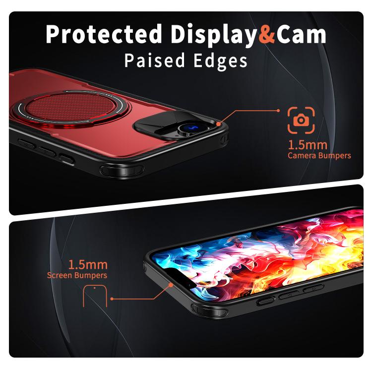 For iPhone 17e / 16e Metal 360 Degree Rotation Holder MagSafe Phone Case
