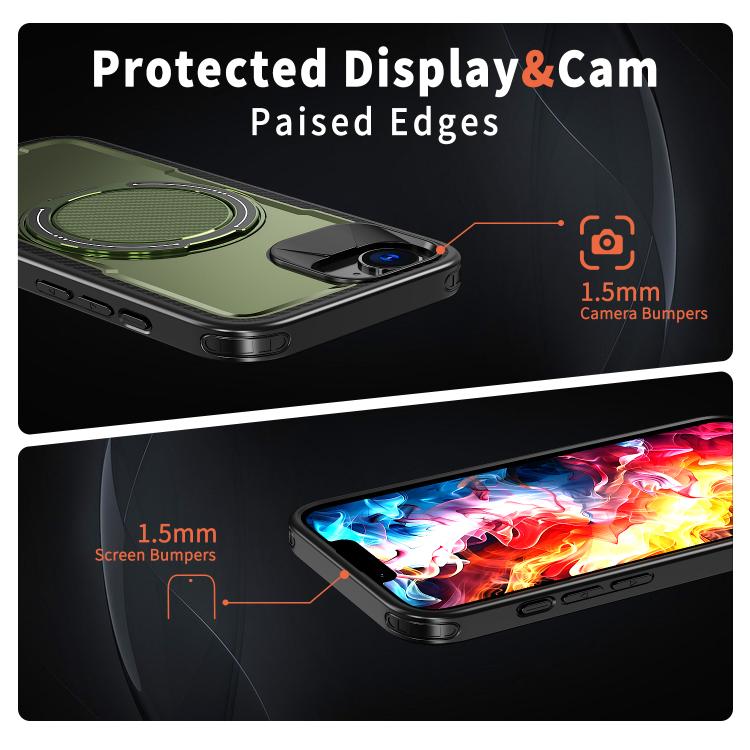 For iPhone 17e / 16e Metal 360 Degree Rotation Holder MagSafe Phone Case