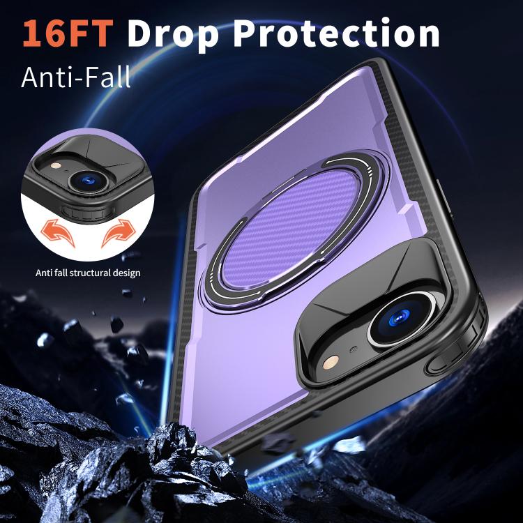 For iPhone 17e / 16e Metal 360 Degree Rotation Holder MagSafe Phone Case