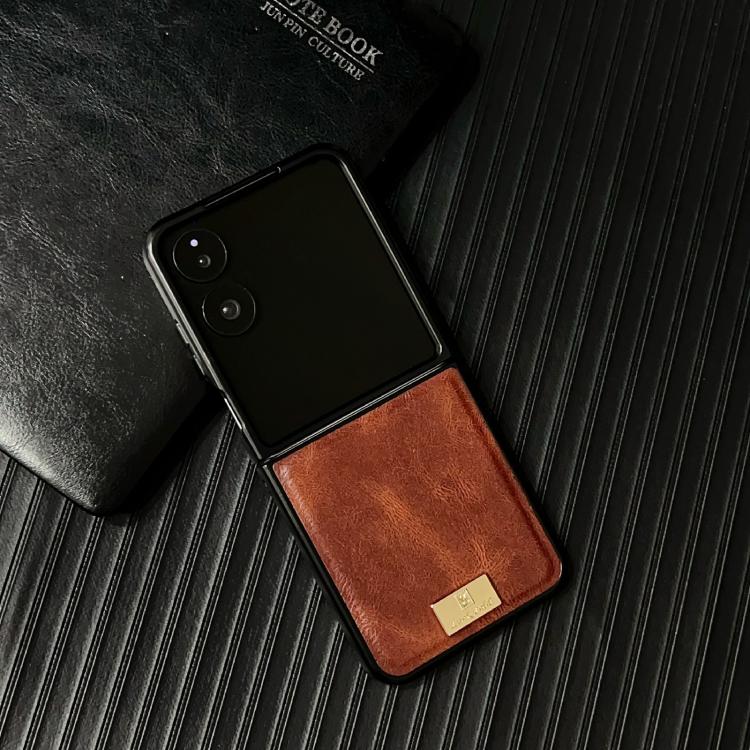 For Xiaomi Mix Flip 2 Crazy Horse Texture PU Phone Case