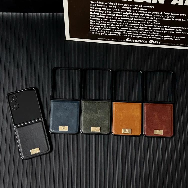 For Xiaomi Mix Flip 2 Crazy Horse Texture PU Phone Case