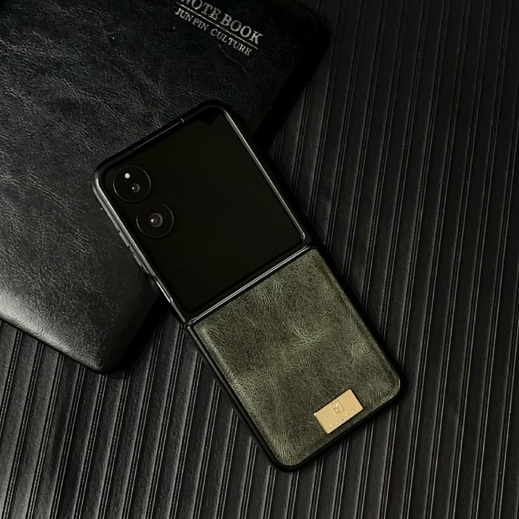 For Xiaomi Mix Flip 2 Crazy Horse Texture PU Phone Case
