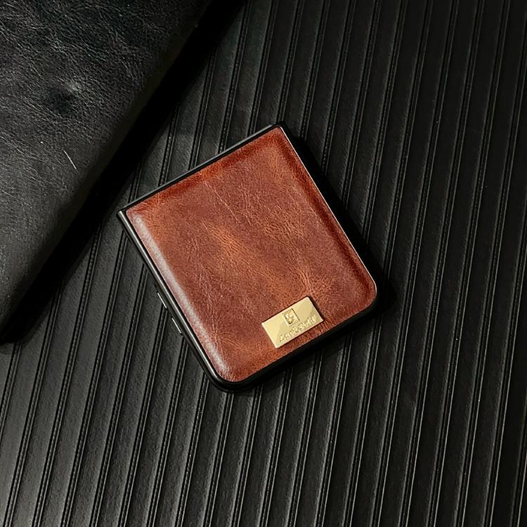 For Xiaomi Mix Flip 2 Crazy Horse Texture PU Phone Case