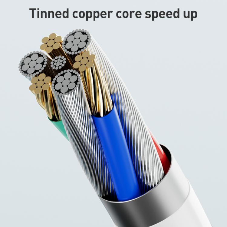 ZGA CB06 60W Type-C to Type-C Fast Charging Braided Data Cable, Length: 1m - White