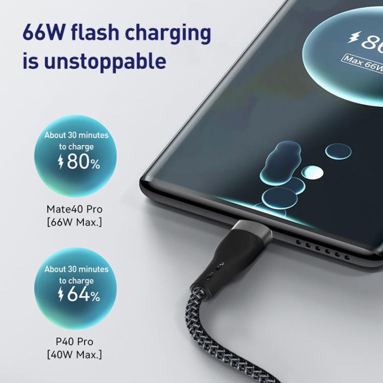 ZGA CB08 5A 3 in 1 USB Fast Charging Braided Data Cable, Length: 1.2m - Black