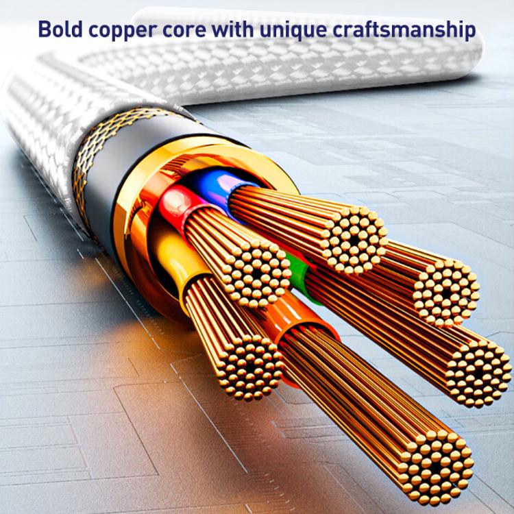 ZGA CB10 60W USB/Type-C to 8 Pin/Type-C 4 in 1 Fast Charging Data Cable, Length: 1.2m - White