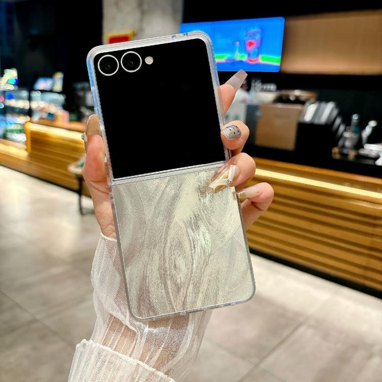 For Samsung Galaxy Z Flip7 5G Transparent Edge PC Folding Phone Case