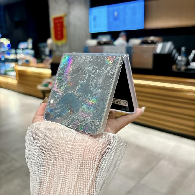 For Samsung Galaxy Z Flip7 5G Transparent Edge PC Folding Phone Case