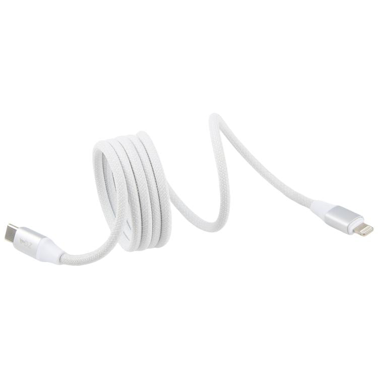ZGA CB12 27W Type-C to 8 Pin Aluminum Alloy Magnetic Data Cable, Length: 1m - White