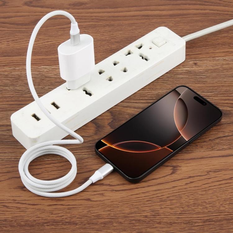 ZGA CB12 27W Type-C to 8 Pin Aluminum Alloy Magnetic Data Cable, Length: 1m - White