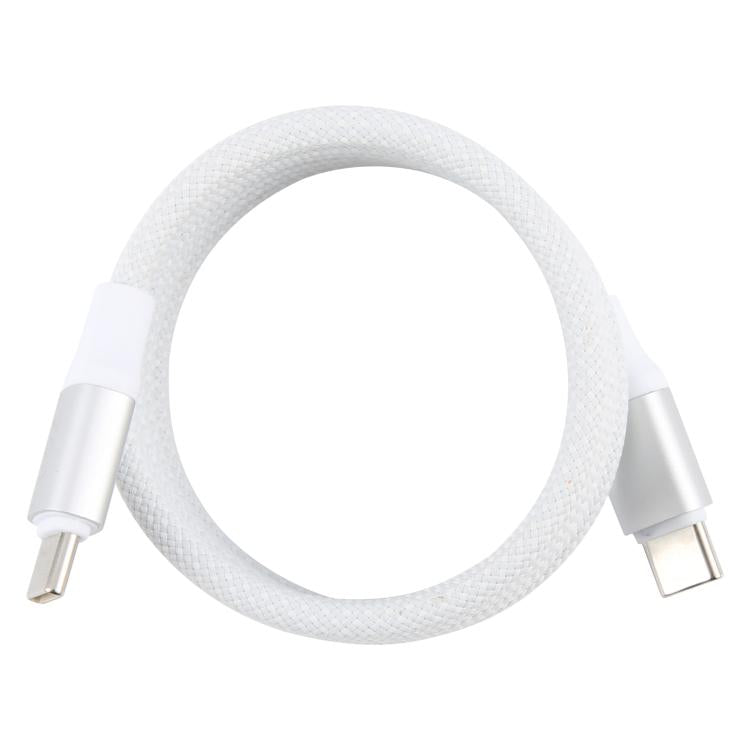 ZGA CB13 60W Type-C to Type-C Aluminum Alloy Magnetic Data Cable, Length: 1m - White