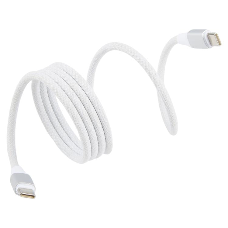 ZGA CB13 60W Type-C to Type-C Aluminum Alloy Magnetic Data Cable, Length: 1m - White
