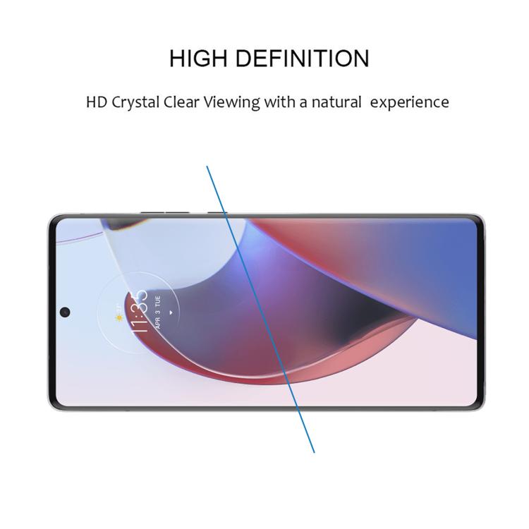 For Motorola Edge 30 Ultra Full Glue 9H HD 3D Curved Edge Tempered Glass Film - Black