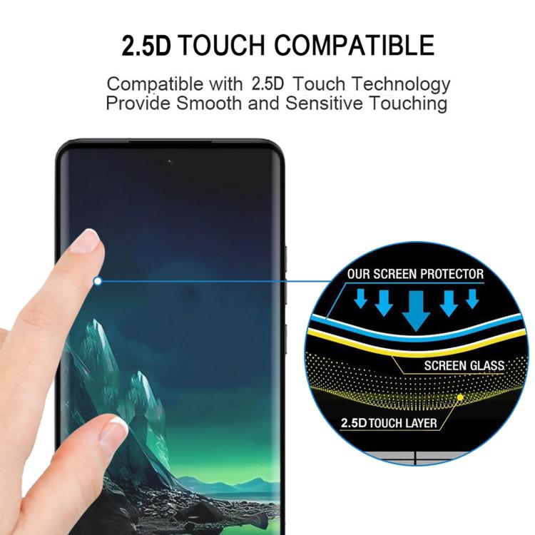 For Motorola Edge 40 Neo Full Glue 9H HD 3D Curved Edge Tempered Glass Film - Black