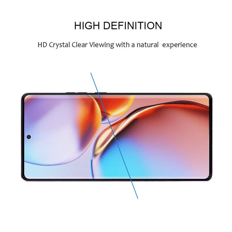 For Motorola Edge 40 Pro Full Glue 9H HD 3D Curved Edge Tempered Glass Film - Black