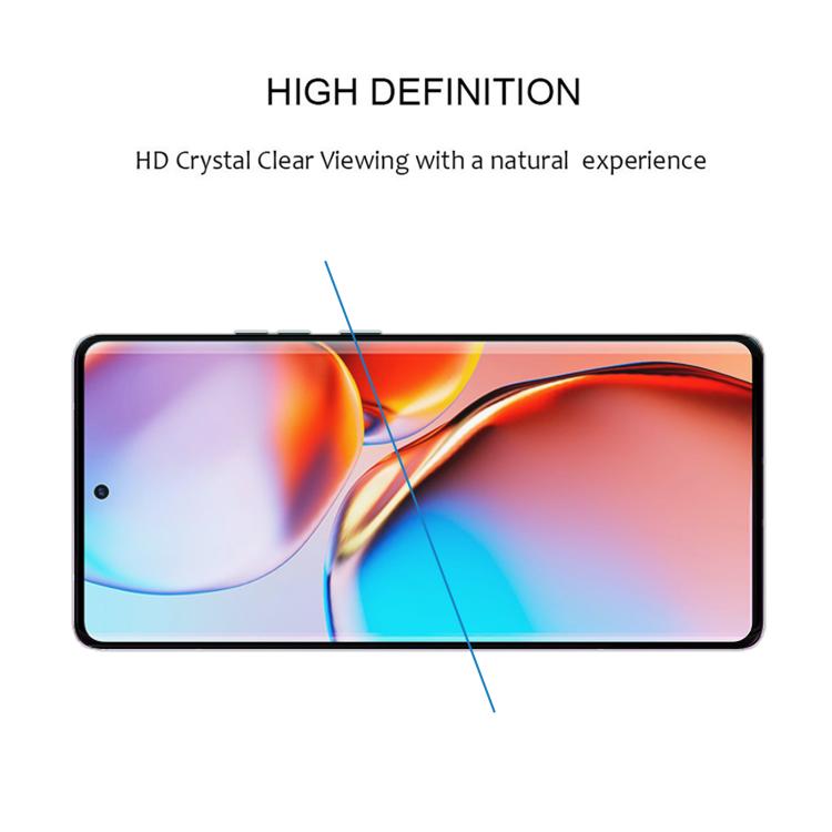 For Motorola Edge 2023 Full Glue 9H HD 3D Curved Edge Tempered Glass Film - Black