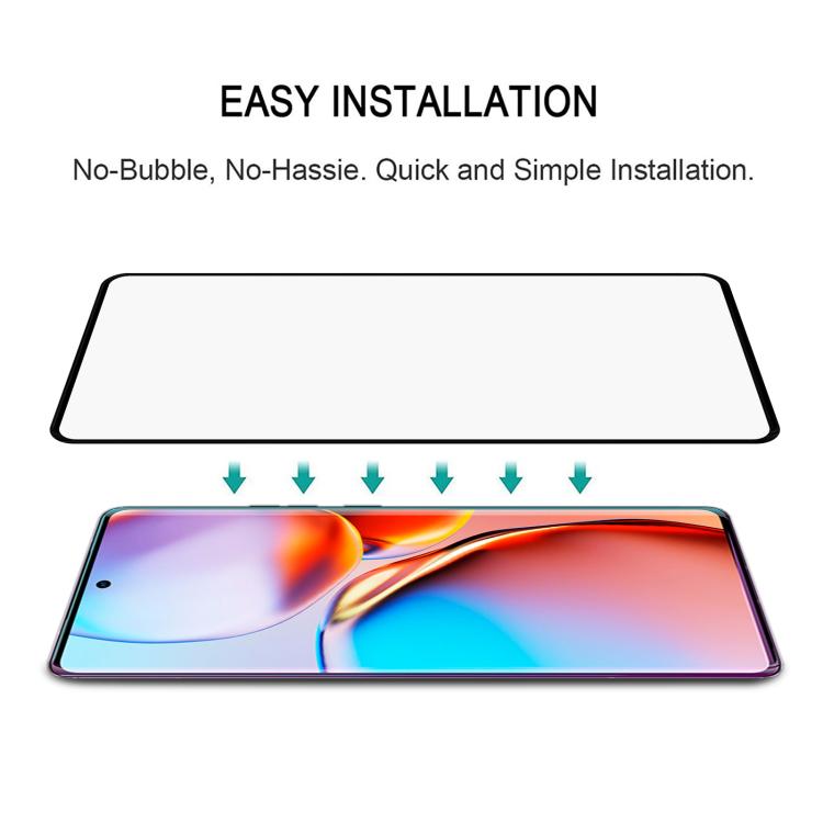 For Motorola Edge 2023 Full Glue 9H HD 3D Curved Edge Tempered Glass Film - Black