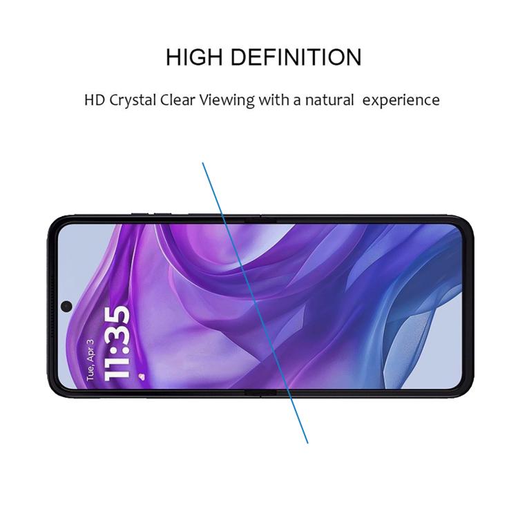 For Motorola Razr 50 Ultra Full Glue 9H HD 3D Curved Edge Tempered Glass Film - Black