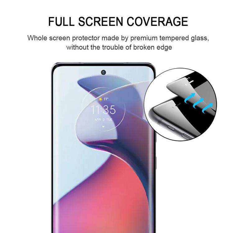 For Motorola Moto S30 Pro 5G Full Glue 9H HD 3D Curved Edge Tempered Glass Film - Black