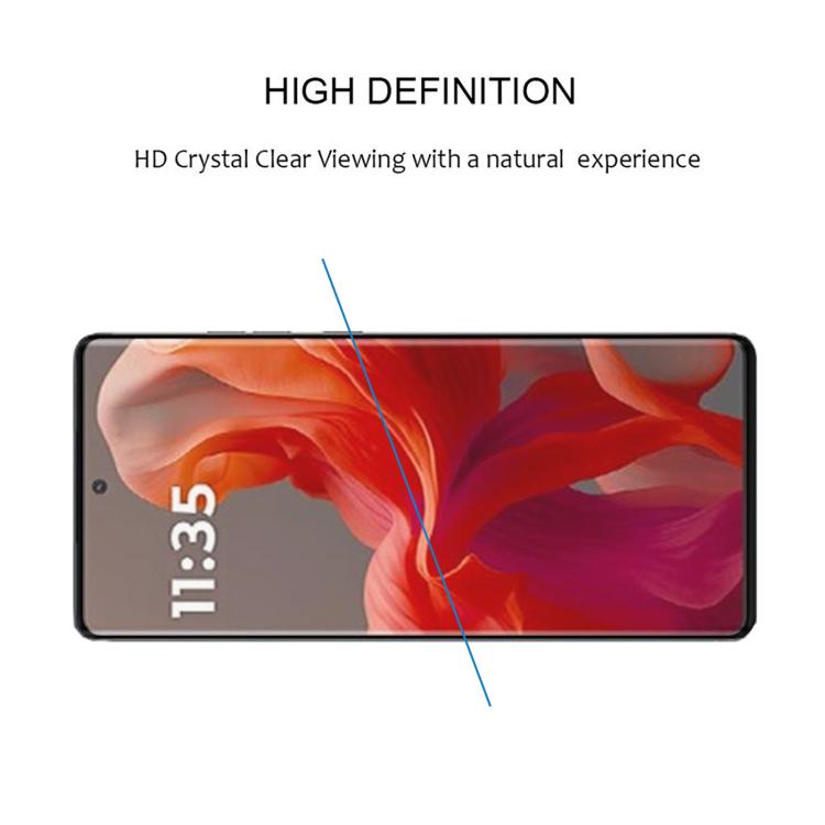 For Motorola S50 Neo Full Glue 9H HD 3D Curved Edge Tempered Glass Film - Black