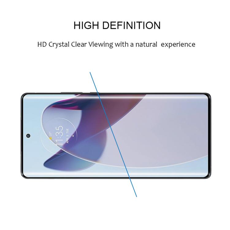 For Motorola Moto X30 Pro 5G Full Glue 9H HD 3D Curved Edge Tempered Glass Film - Black