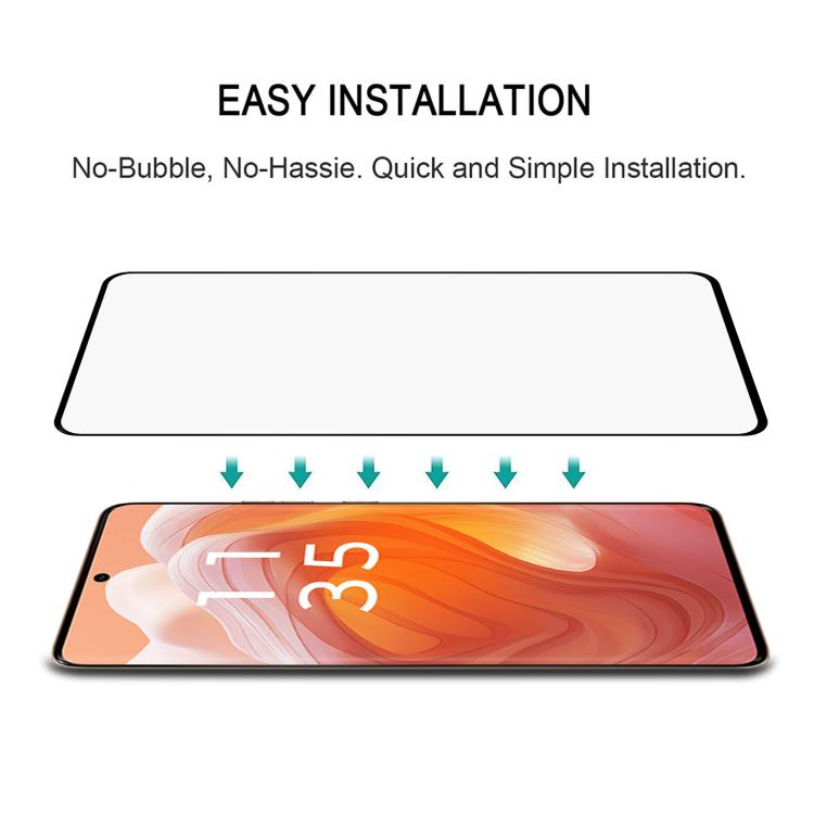 For Motorola Moto X50 Ultra Full Glue 9H HD 3D Curved Edge Tempered Glass Film - Black