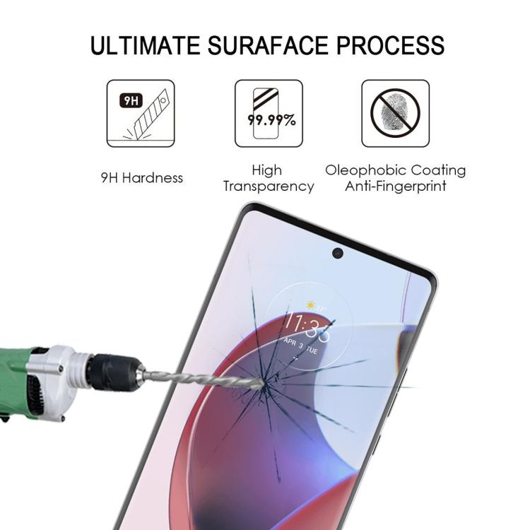 For Motorola Edge 30 Ultra 25pcs Full Glue 9H HD 3D Curved Edge Tempered Glass Film - Black
