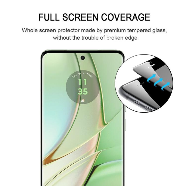 For Motorola Edge 40 25pcs Full Glue 9H HD 3D Curved Edge Tempered Glass Film - Black
