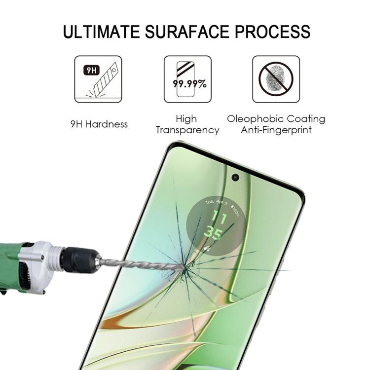 For Motorola Edge 40 25pcs Full Glue 9H HD 3D Curved Edge Tempered Glass Film - Black