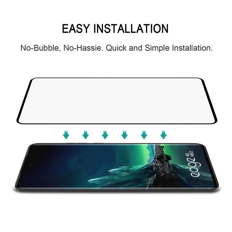 For Motorola Edge 40 Neo 25pcs Full Glue 9H HD 3D Curved Edge Tempered Glass Film - Black