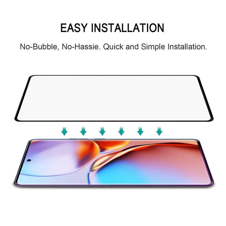 For Motorola Edge 40 Pro 25pcs Full Glue 9H HD 3D Curved Edge Tempered Glass Film - Black