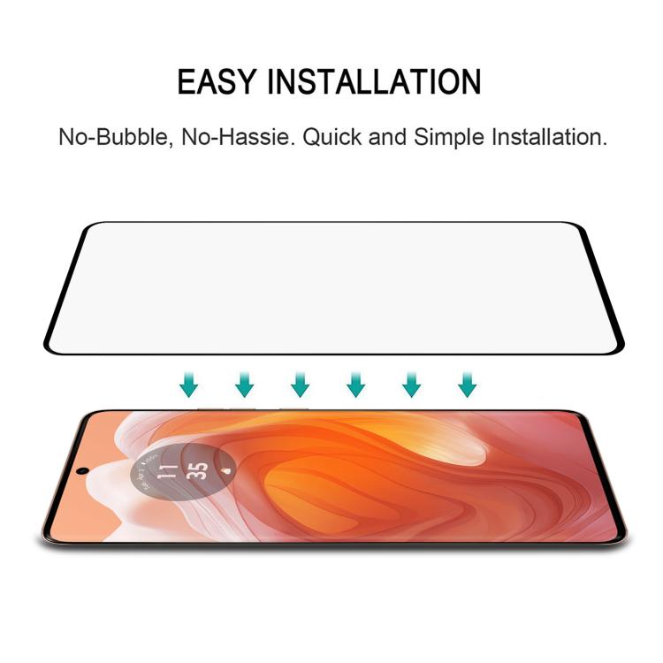 For Motorola Edge 50 Ultra 25pcs Full Glue 9H HD 3D Curved Edge Tempered Glass Film - Black