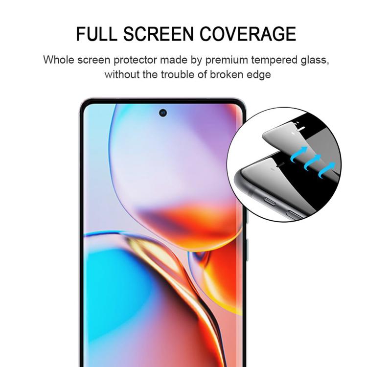 For Motorola Edge 2023 25pcs Full Glue 9H HD 3D Curved Edge Tempered Glass Film - Black
