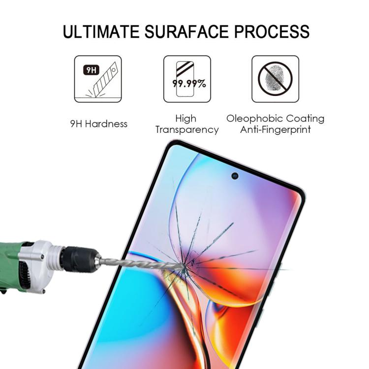 For Motorola Edge 2023 25pcs Full Glue 9H HD 3D Curved Edge Tempered Glass Film - Black