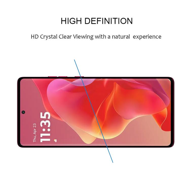 For Motorola Moto G85 25pcs Full Glue 9H HD 3D Curved Edge Tempered Glass Film - Black